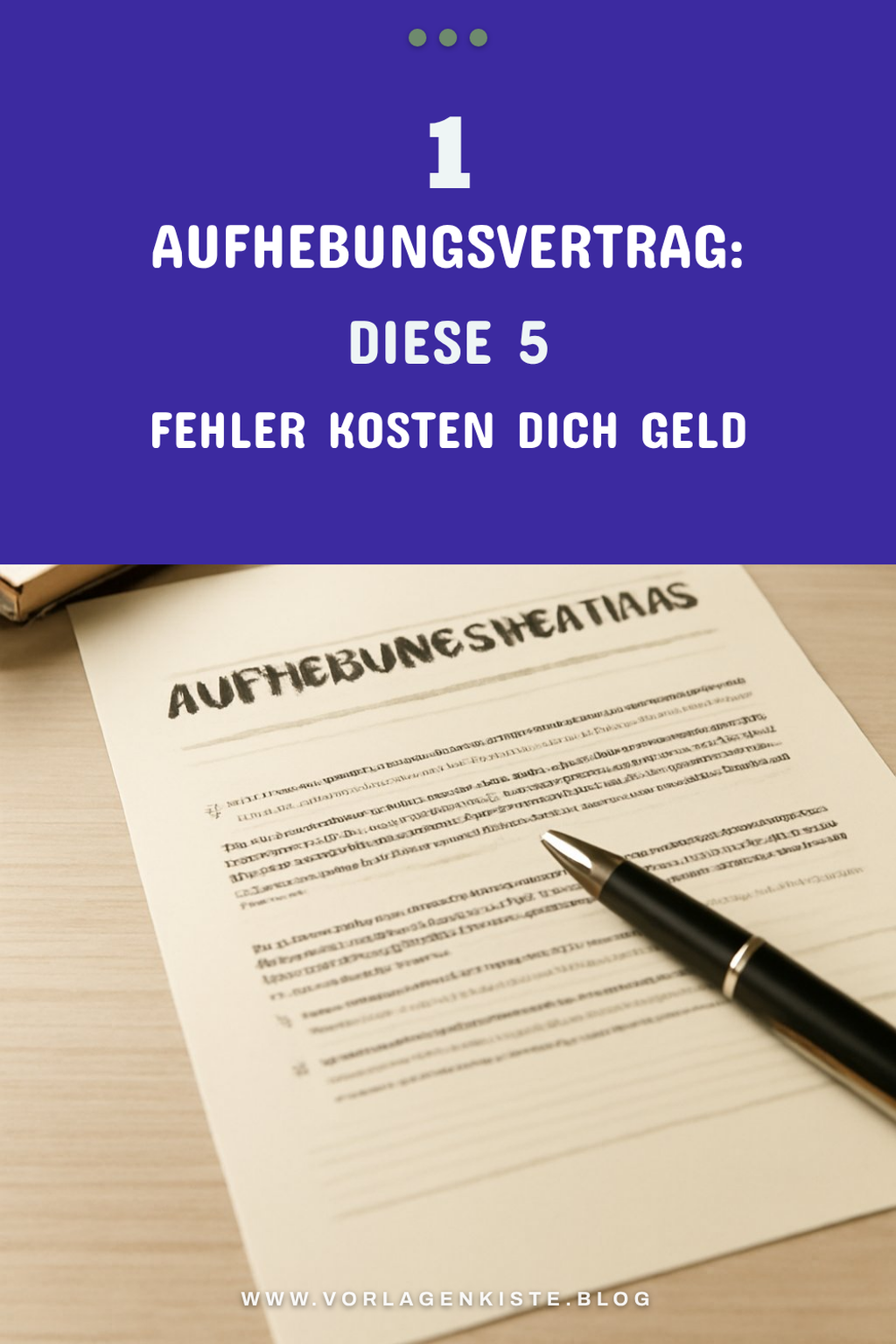 1 Aufhebungsvertrag: Diese 5 Fehler kosten dich Geld — Problem-Szenario