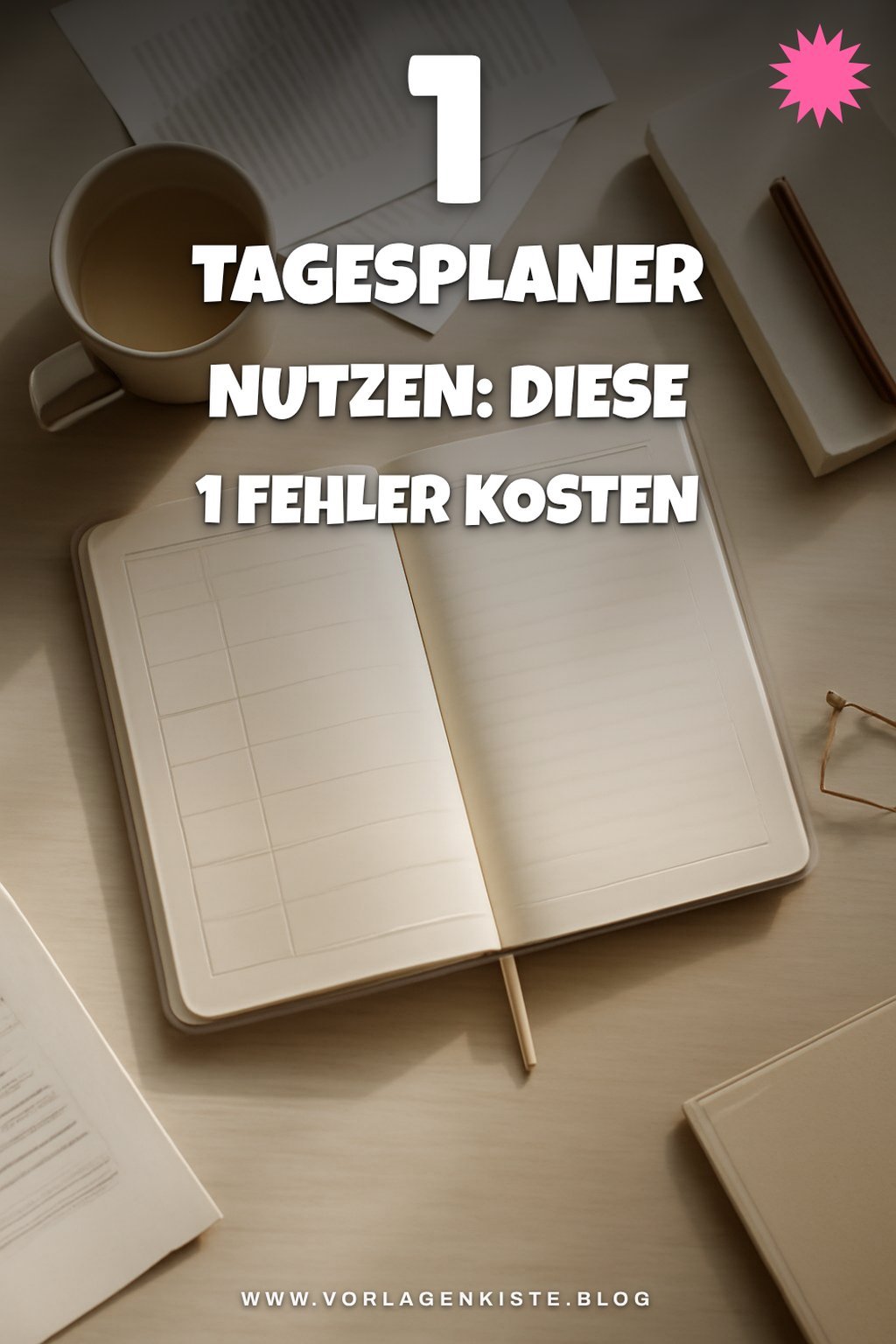 1 Tagesplaner nutzen: Diese 1 Fehler kosten dich Zeit — Vorher-Nachher