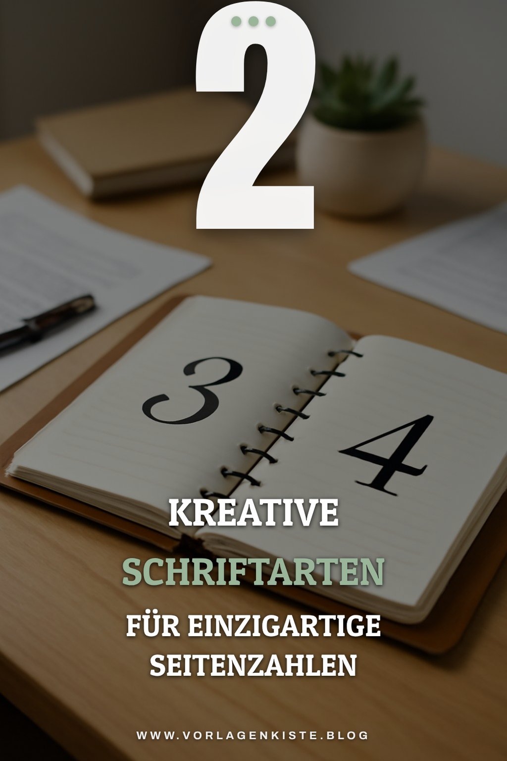 Kreative Schriftarten für Seitenzahlen