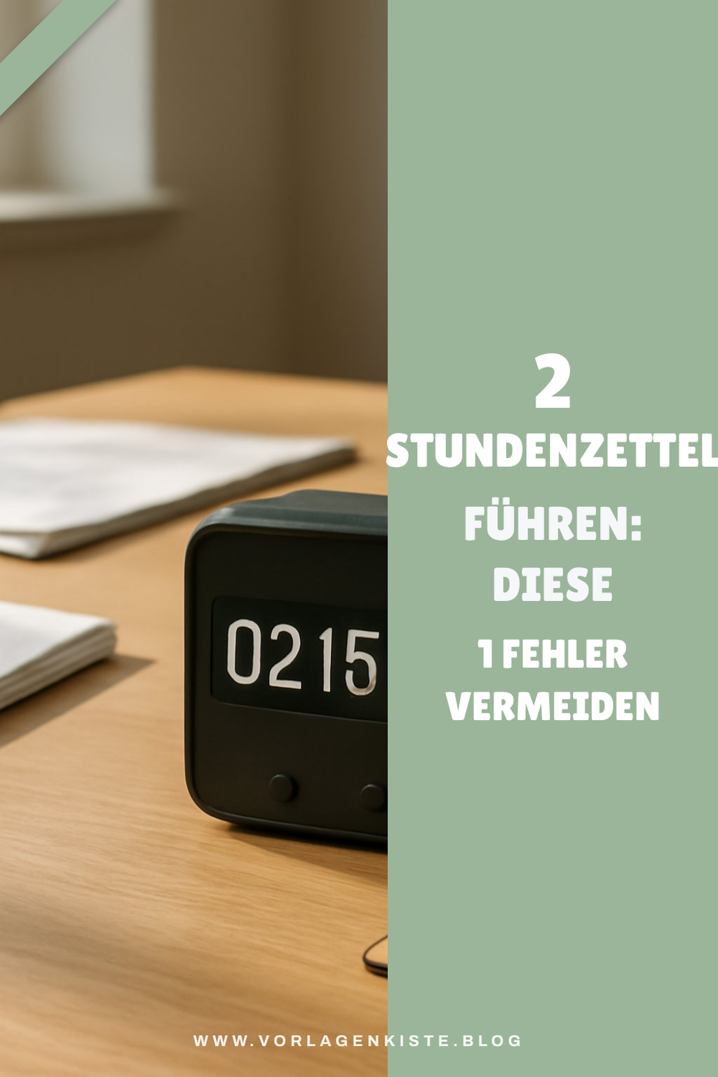 2 Stundenzettel führen: Diese 1 Fehler vermeiden — Vorher-Nachher