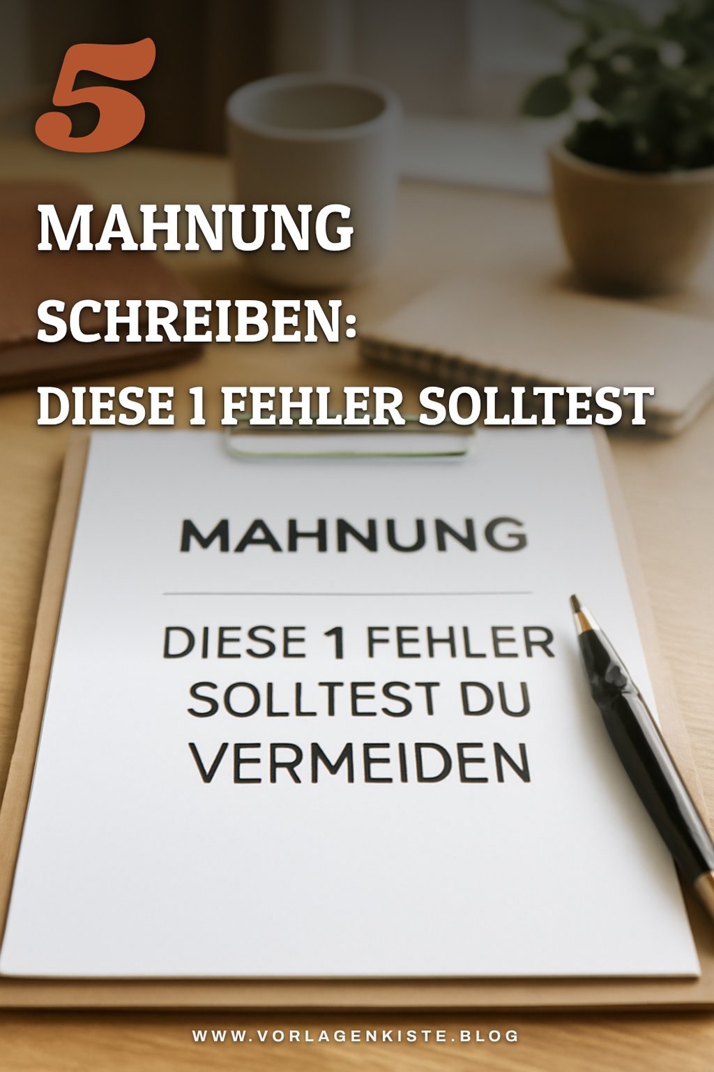 5 Mahnung schreiben: Diese 1 Fehler solltest du vermeiden — Lösungs-Schritt