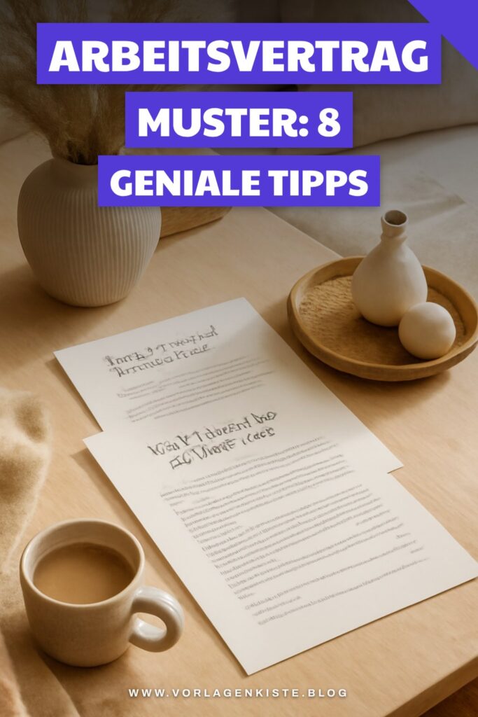 Arbeitsvertrag Muster: 8 geniale Tipps, die sofort wirken