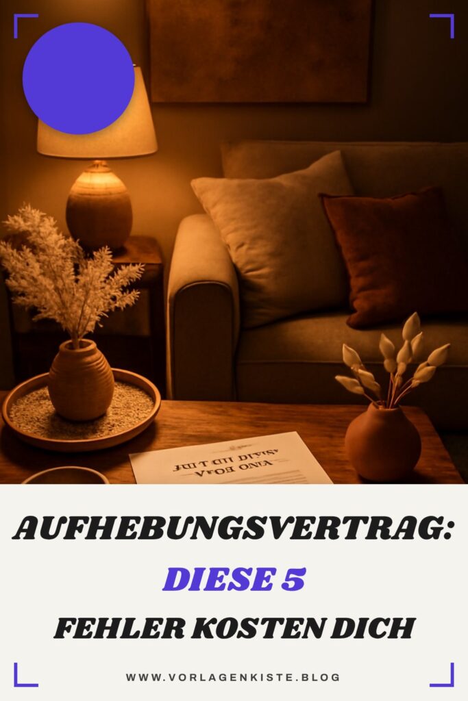 Aufhebungsvertrag: Diese 5 Fehler kosten dich Geld