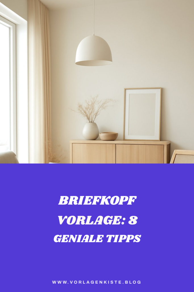 Briefkopf Vorlage: 8 geniale Tipps, die sofort wirken