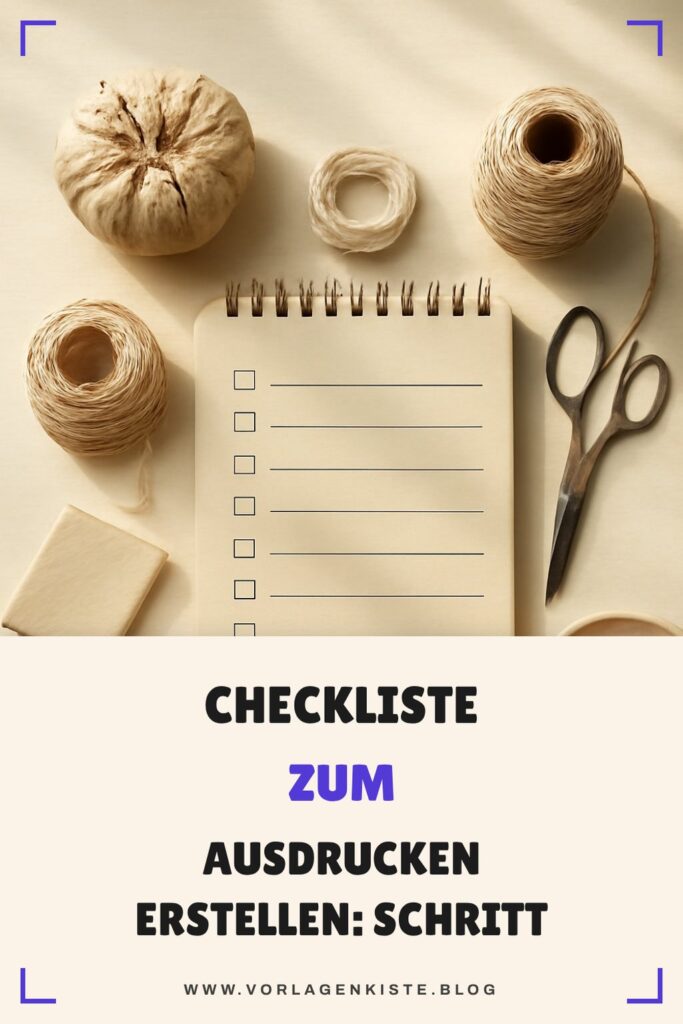 Checkliste zum Ausdrucken erstellen: Schritt für Schritt