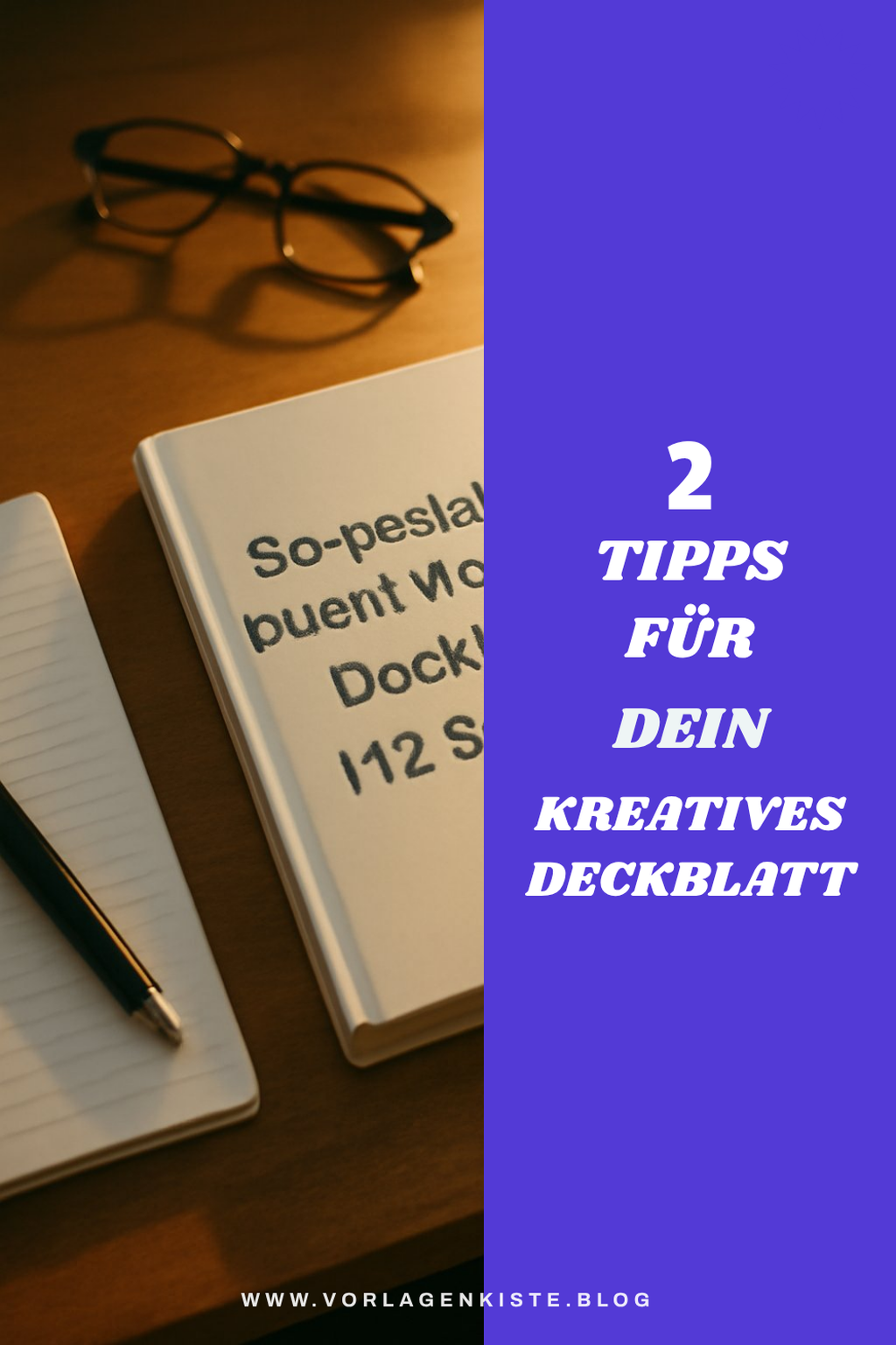 So gestaltest du ein kreatives Deckblatt in 5 Schritten