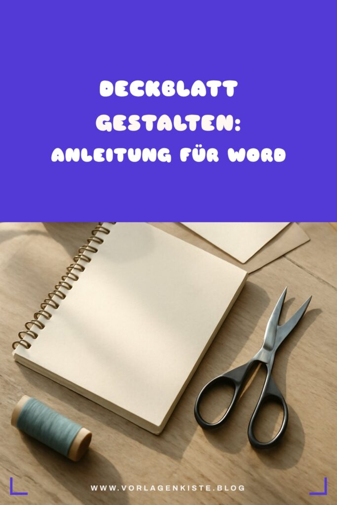 Deckblatt gestalten: Anleitung für Word und Co.
