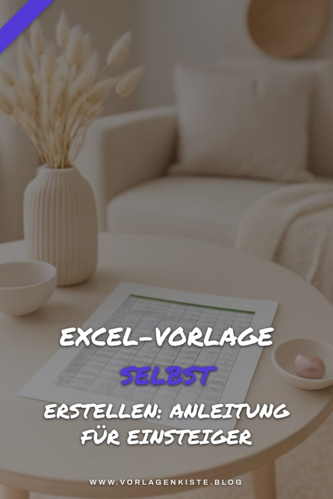 Excel-Vorlage selbst erstellen: Anleitung für Einsteiger