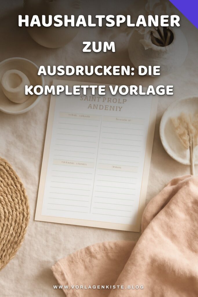 Haushaltsplaner zum Ausdrucken: Die komplette Vorlage