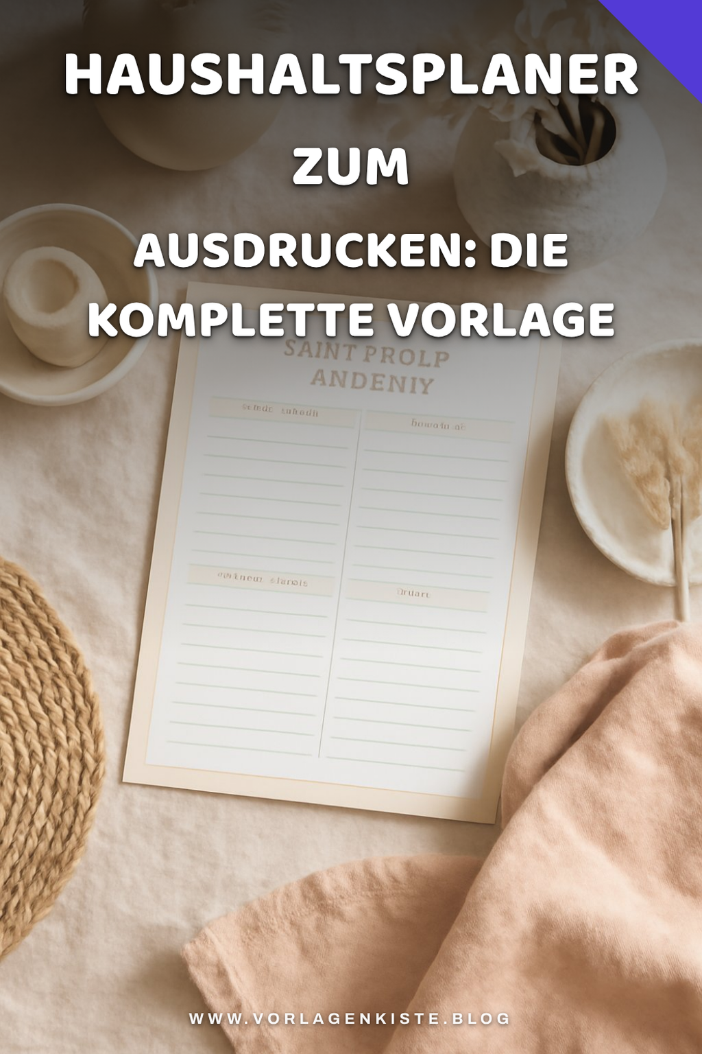 Haushaltsplaner zum Ausdrucken: Die komplette Vorlage