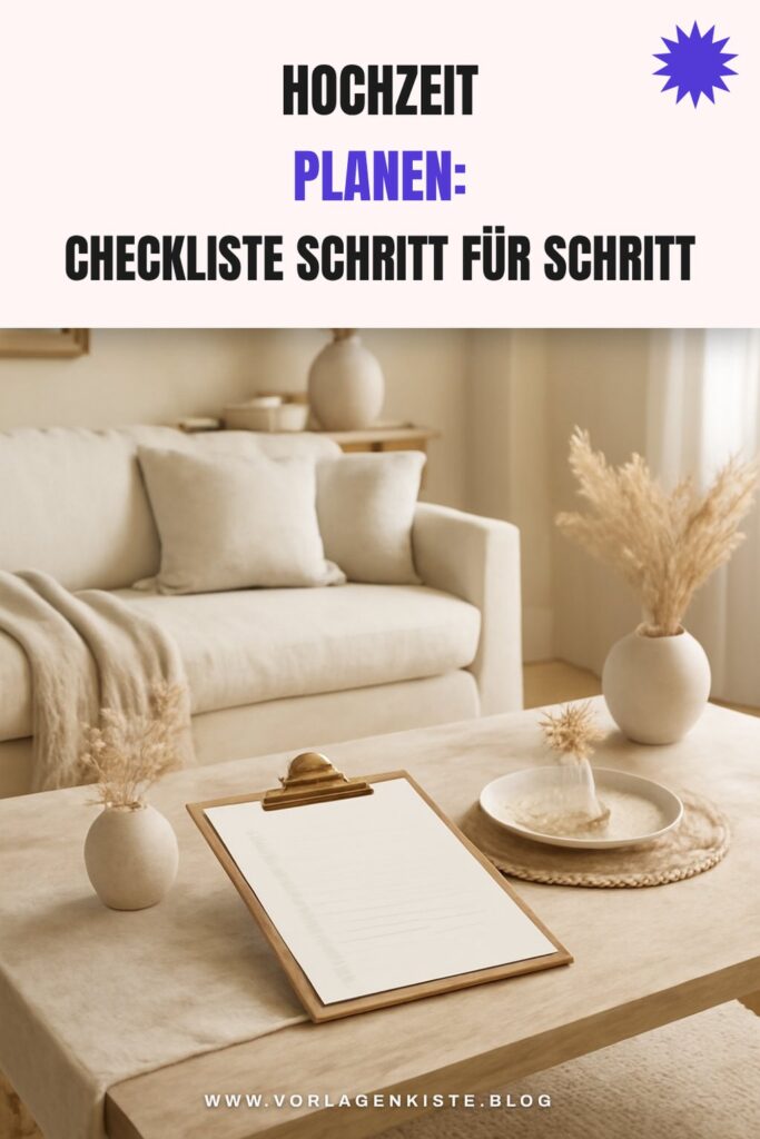 Hochzeit planen: Checkliste Schritt für Schritt