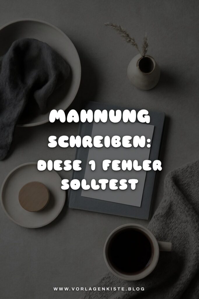 Mahnung schreiben: Diese 1 Fehler solltest du vermeiden