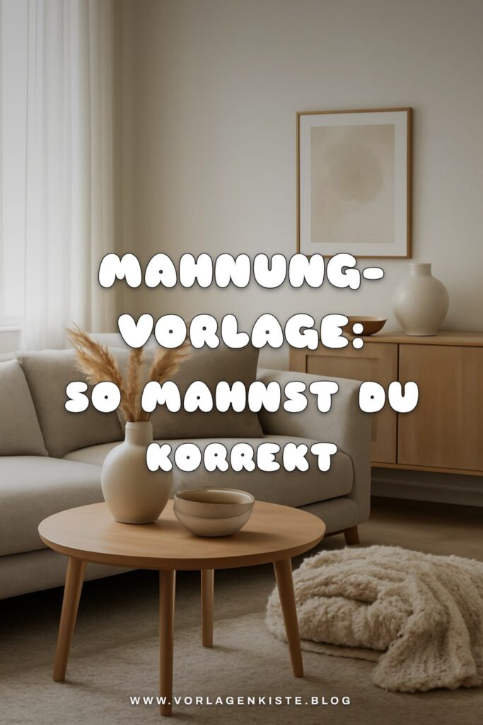 Mahnung-Vorlage: So mahnst du korrekt und höflich