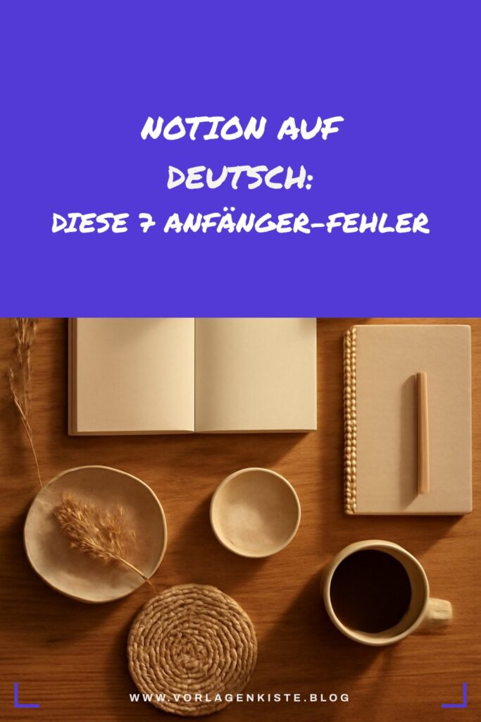 Notion auf Deutsch: Diese 7 Anfänger-Fehler vermeiden