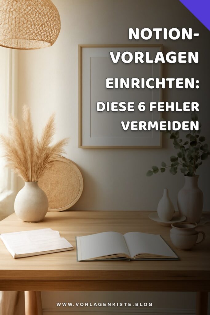 Notion-Vorlagen einrichten: Diese 6 Fehler vermeiden