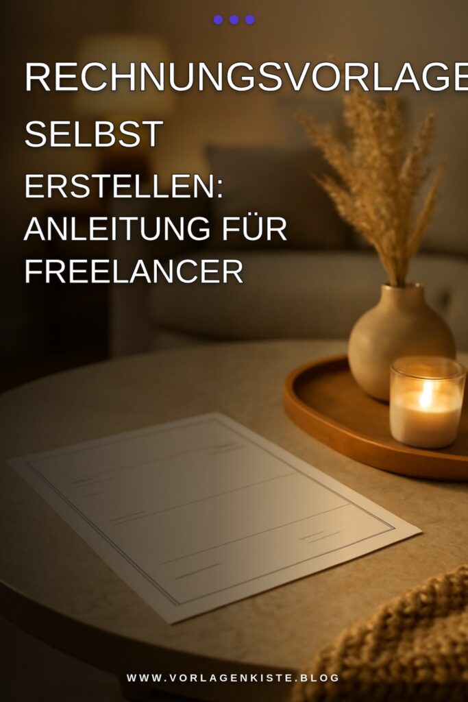 Rechnungsvorlage selbst erstellen: Anleitung für Freelancer
