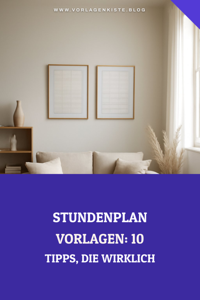 Stundenplan Vorlagen: 10 Tipps, die wirklich funktionieren