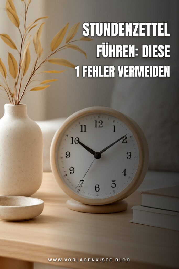 Stundenzettel führen: Diese 1 Fehler vermeiden