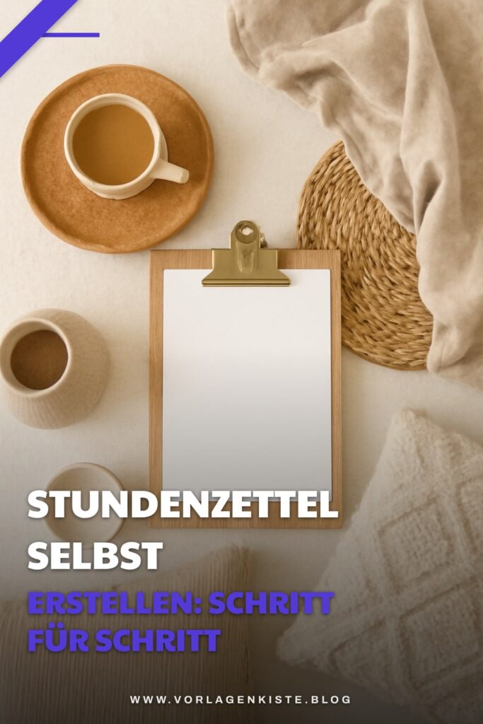 Stundenzettel selbst erstellen: Schritt für Schritt