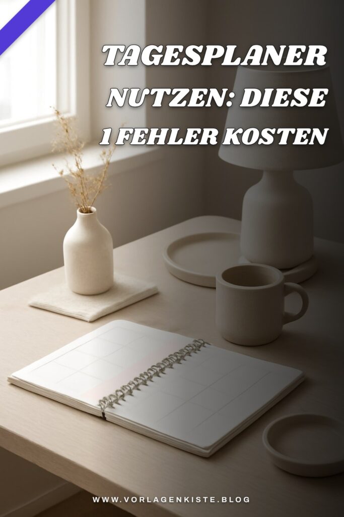 Tagesplaner nutzen: Diese 1 Fehler kosten dich Zeit