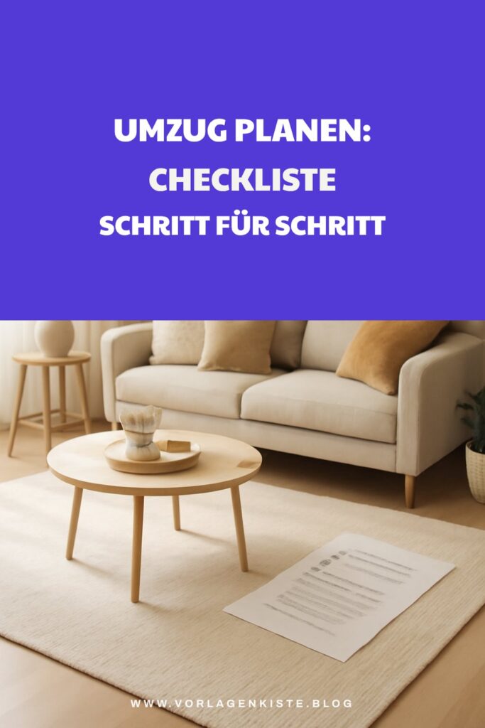 Umzug planen: Checkliste Schritt für Schritt