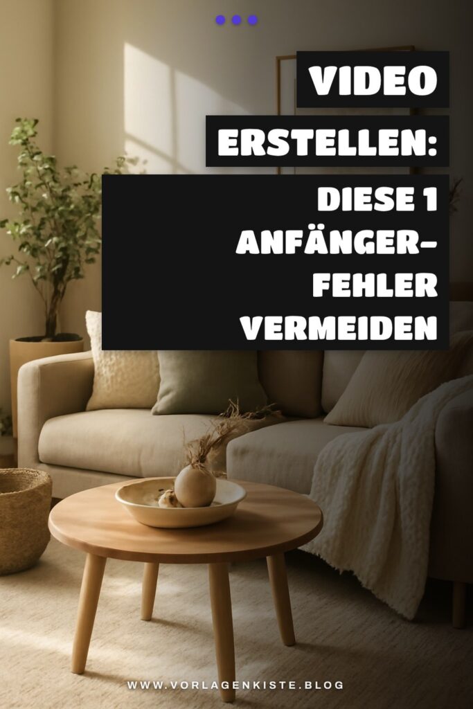 Video erstellen: Diese 1 Anfänger-Fehler vermeiden
