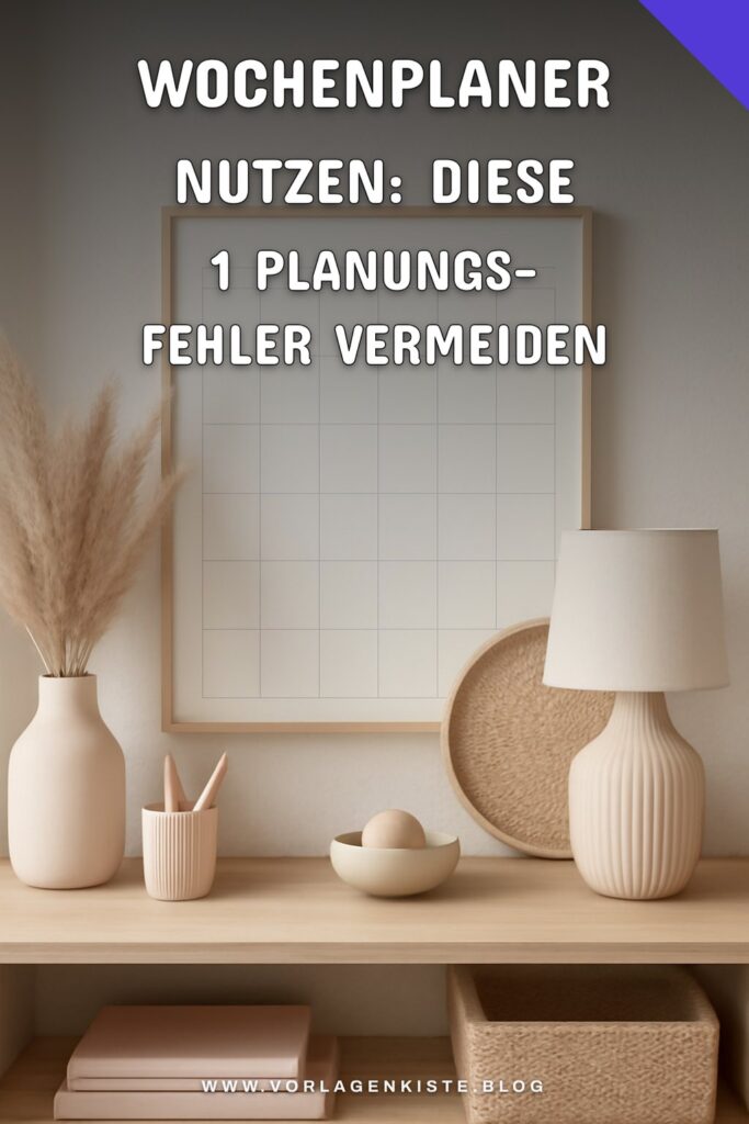Wochenplaner nutzen: Diese 1 Planungs-Fehler vermeiden