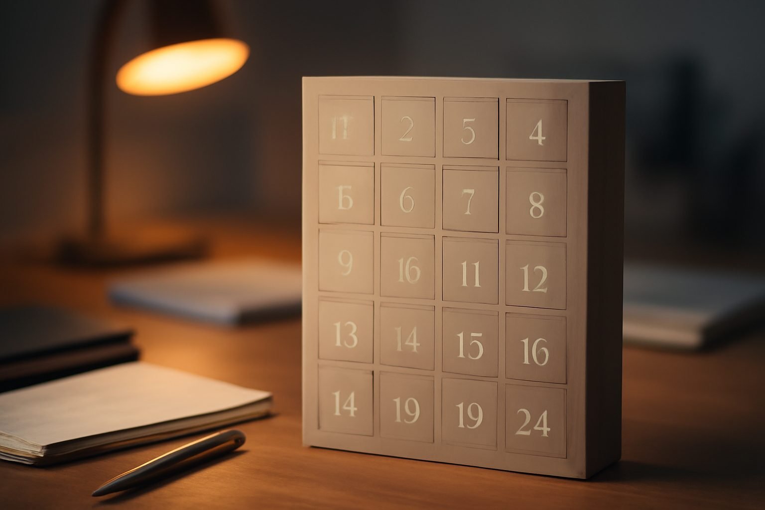 Adventskalender Bastelvorlage zum Ausdrucken