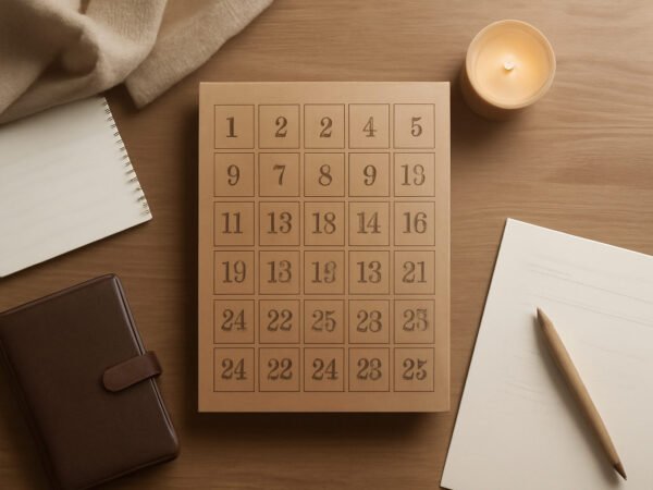 Adventskalender füllen Schablone — 10 Punkte zum Abhaken