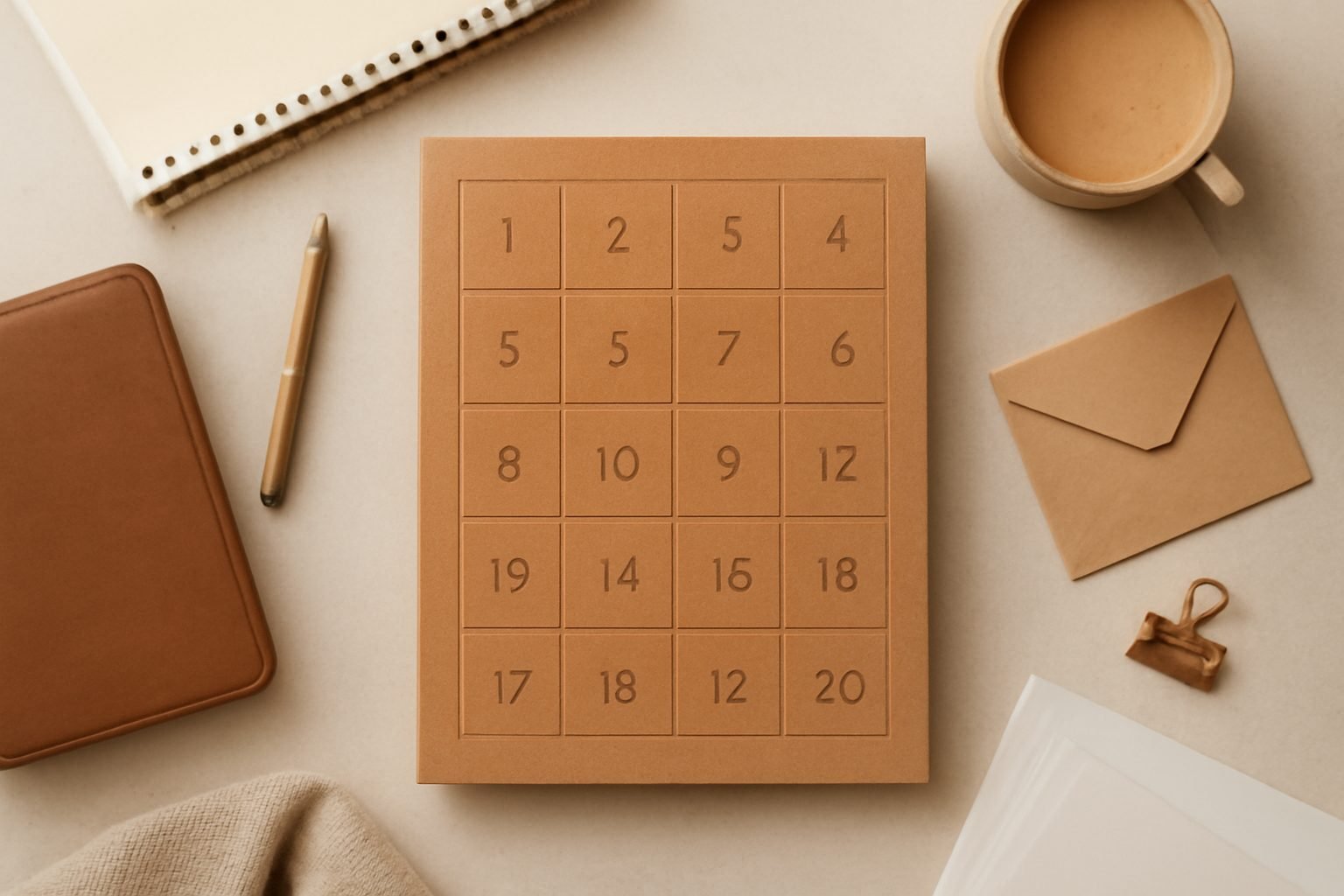 Adventskalender füllen Vorlage — 20 Punkte zum Abhaken