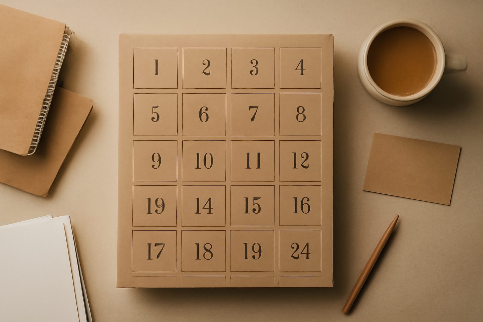 Adventskalender Gutscheine Vorlage — 10 Punkte zum Abhaken