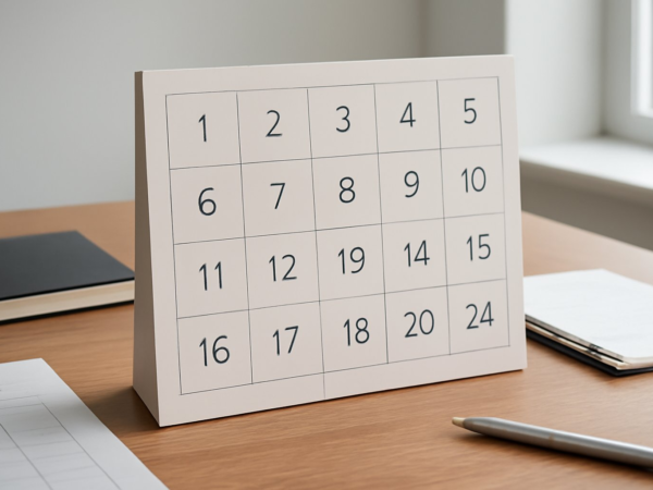 Adventskalender Vorlage zum Ausdrucken – 3 Zahlen