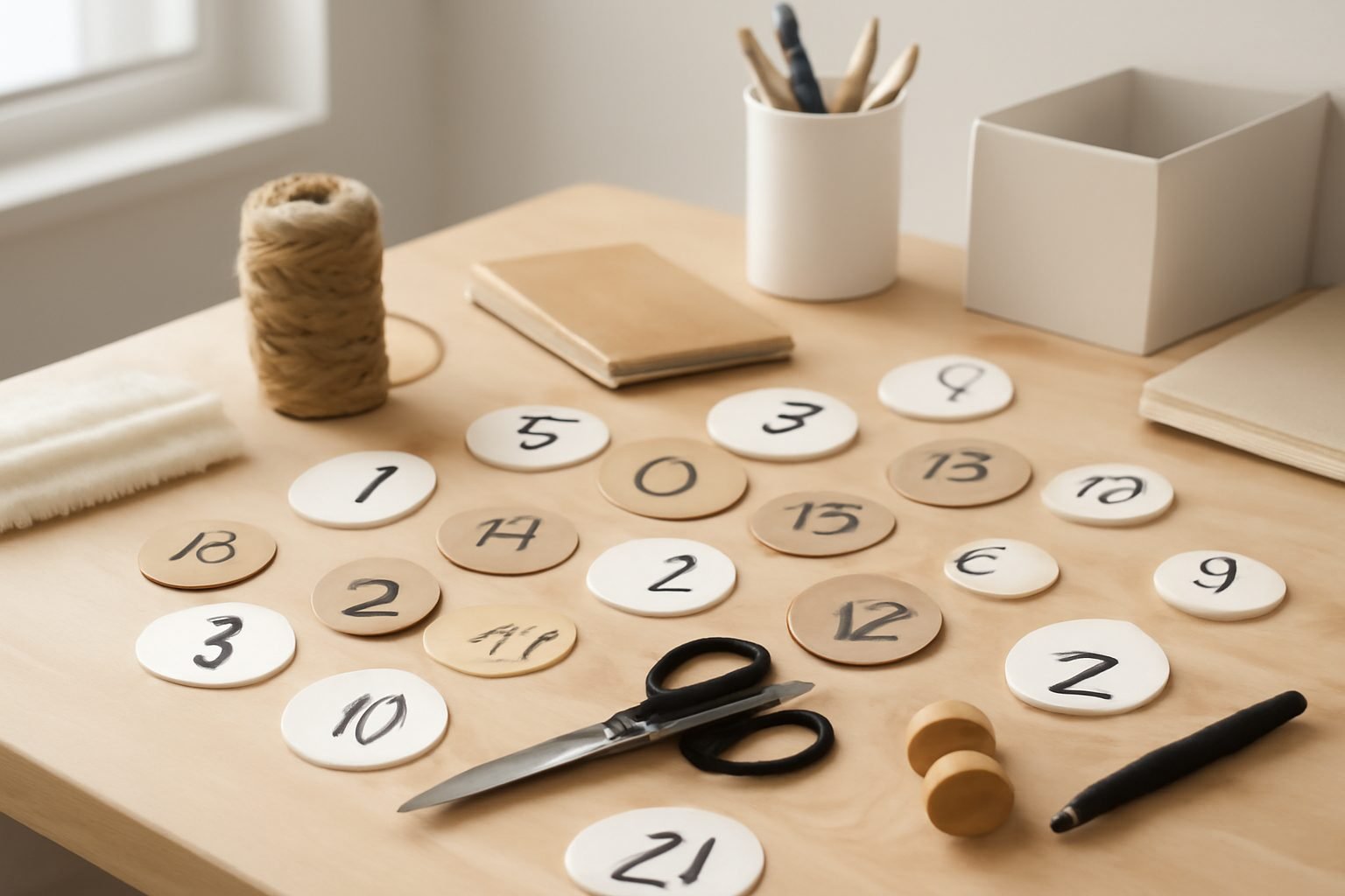 Adventskalender Zahlen selber machen ohne Vorkenntnisse