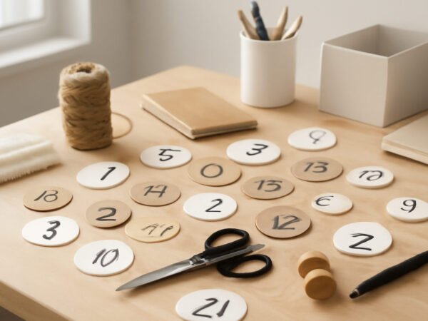 Adventskalender Zahlen selber machen ohne Vorkenntnisse