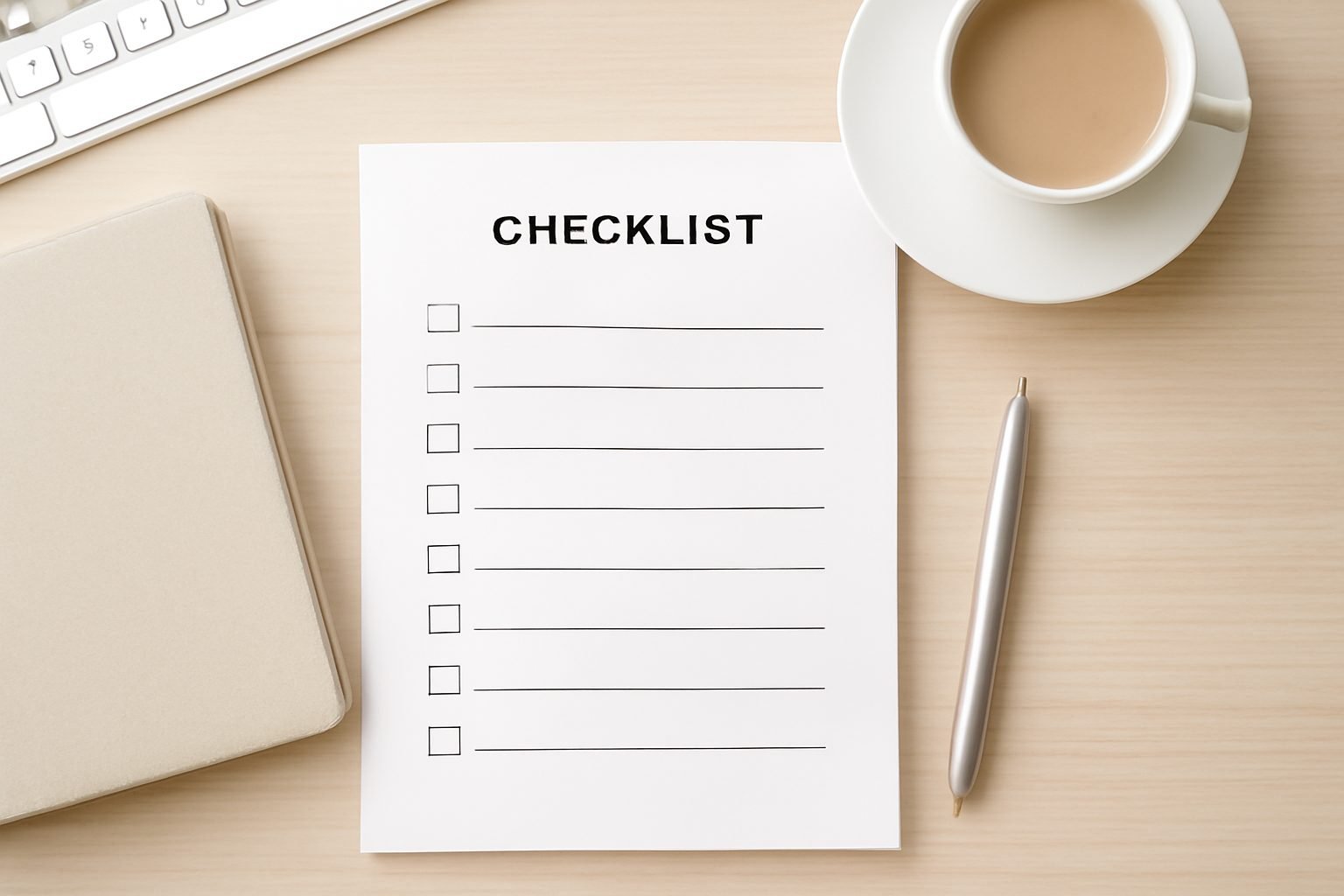 Checkliste Vorlage zum Ausdrucken — 8 Punkte zum Abhaken