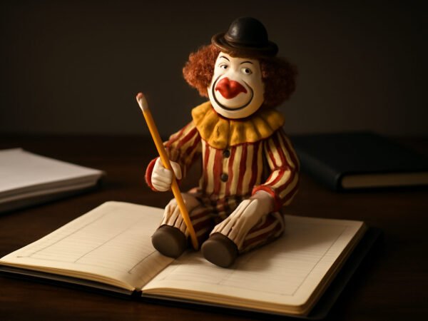 Clown Bastelvorlage zum Ausdrucken — 9 Punkte zum Abhaken
