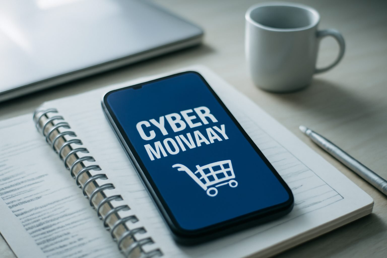 Cyber Monday Einkaufsliste Vorlage — 12 Punkte zum Abhaken