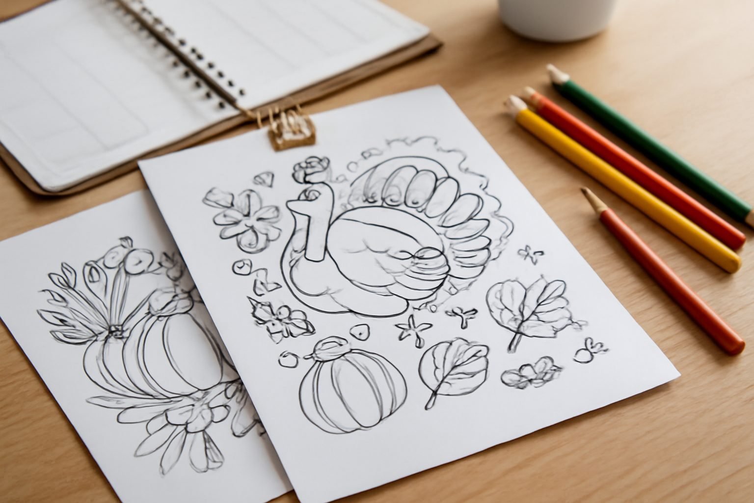 Erntedank Ausmalbilder zum Ausdrucken