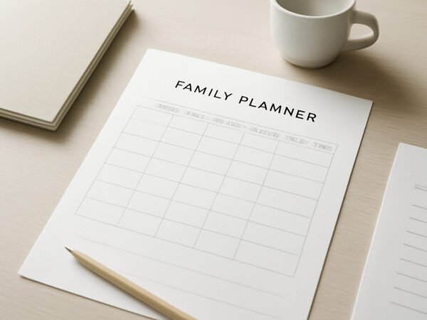 Familienplaner Vorlage kostenlos zum Ausdrucken