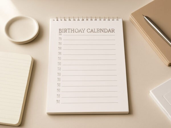 Geburtstagskalender Vorlage zum Ausdrucken — kostenlos