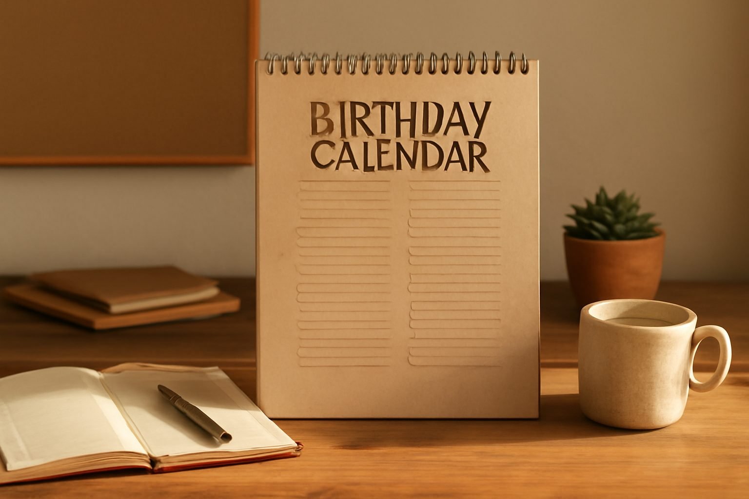 Geburtstagskalender zum Ausfuellen: kostenlose Vorlage — Geburtstagskalender Ausfuellen: kostenlose