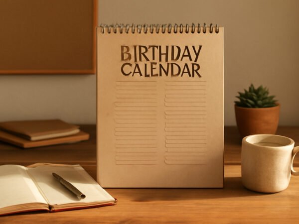 Geburtstagskalender zum Ausfuellen: kostenlose Vorlage