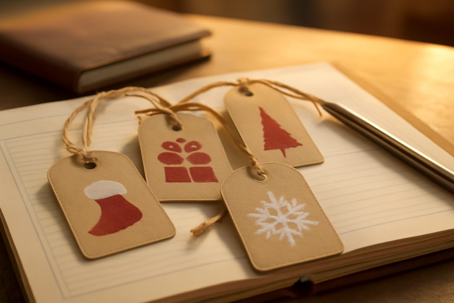 Geschenkanhänger Vorlage Weihnachten — kostenlos