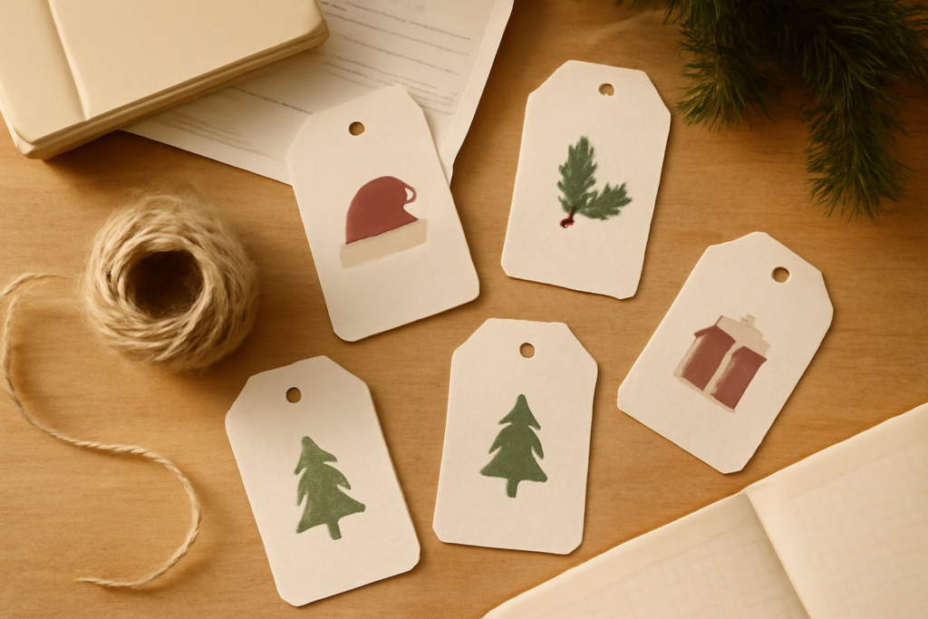 Geschenkanhänger Vorlage Weihnachten (kostenlos)