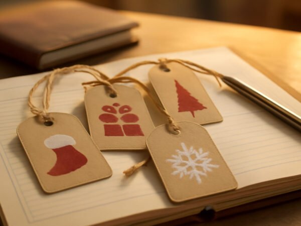 Geschenkanhänger Vorlage Weihnachten — kostenlos