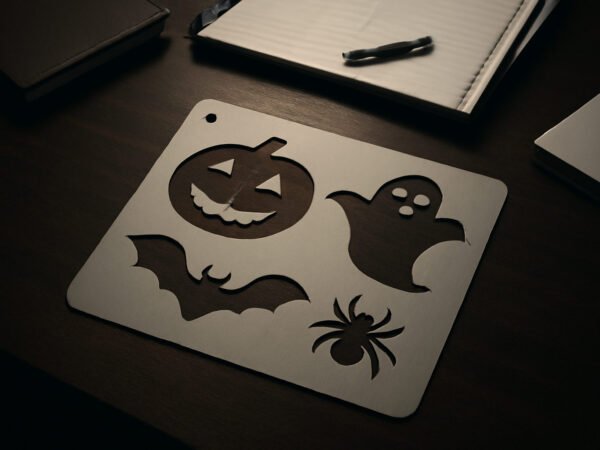 Halloween basteln Schablone — der Weg zum Ergebnis