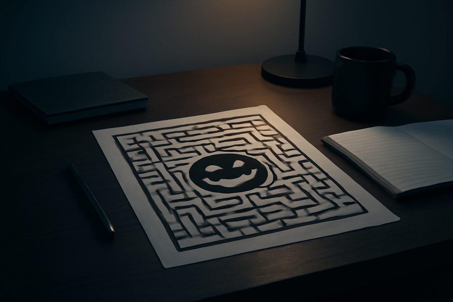 Halloween Labyrinth Vorlage Kinder — 8 Punkte zum Abhaken