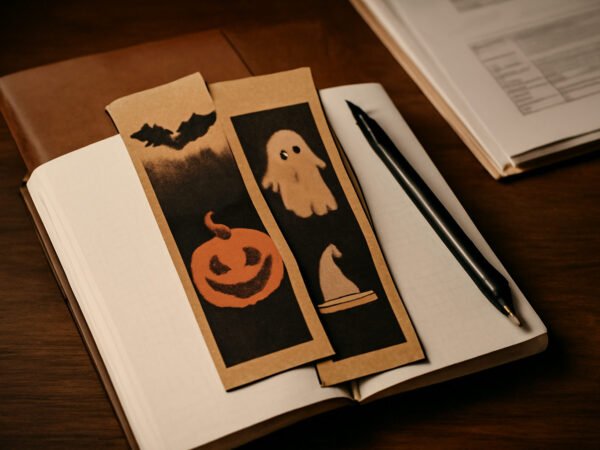 Halloween Lesezeichen zum Ausdrucken — 8 Punkte zum Abhaken