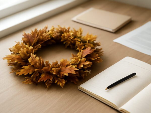 Herbstkranz Vorlage zum Basteln — so geht es richtig