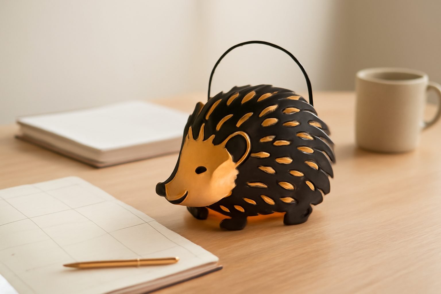 Igel Laterne Bastelvorlage zum Ausdrucken